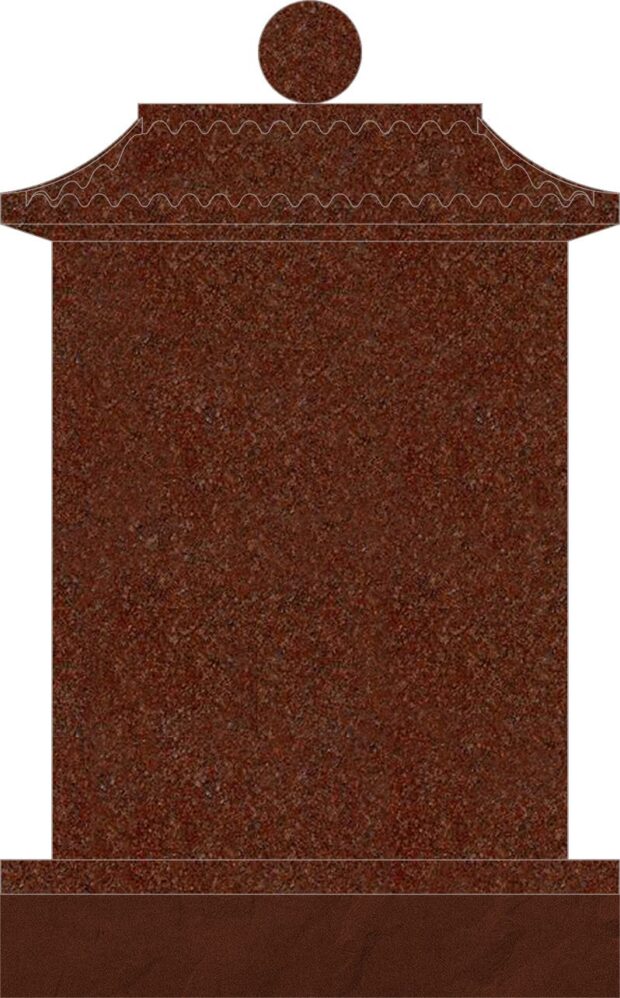 Pagoda Chinese Monument 唐人直立宝塔顶型碑 (30"x9"x50")