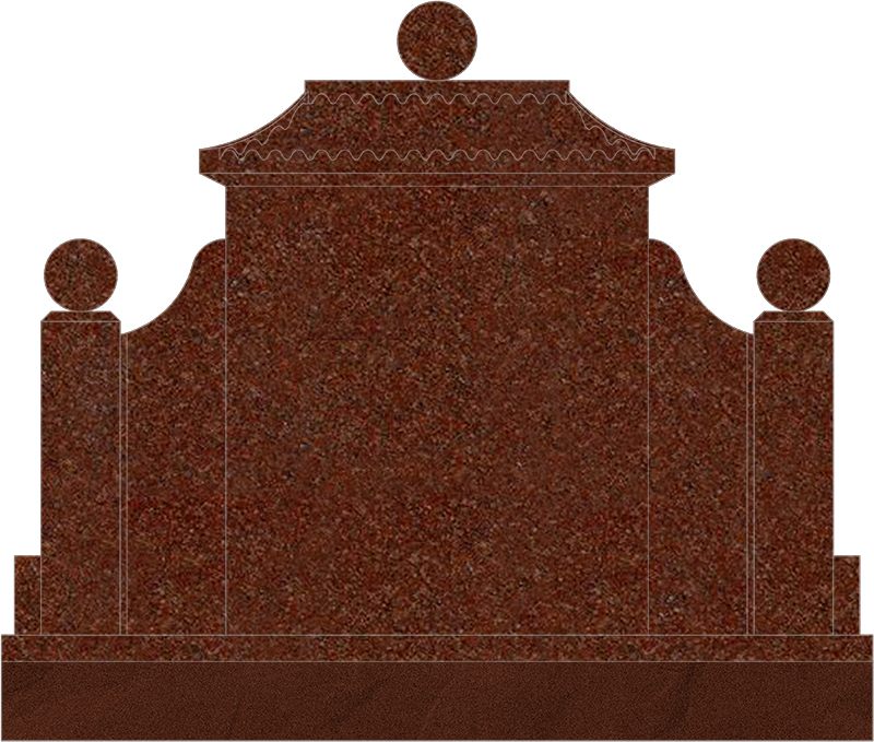 Pagoda Chinese Monument 唐人直立宝塔顶型碑 (60"x10"x48")